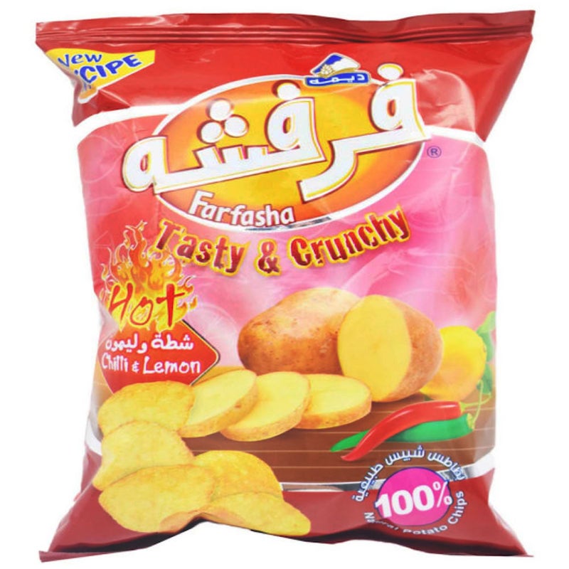 Deemah Farfasha Chili & Lemon Chips, 21G